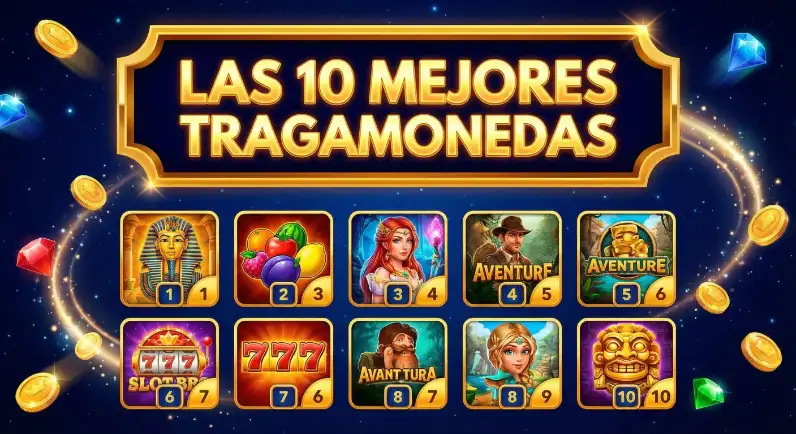 Las 10 Mejores Tragamonedas en GanaWin