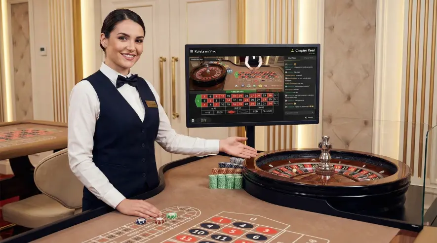 Ruleta en vivo con crupier real